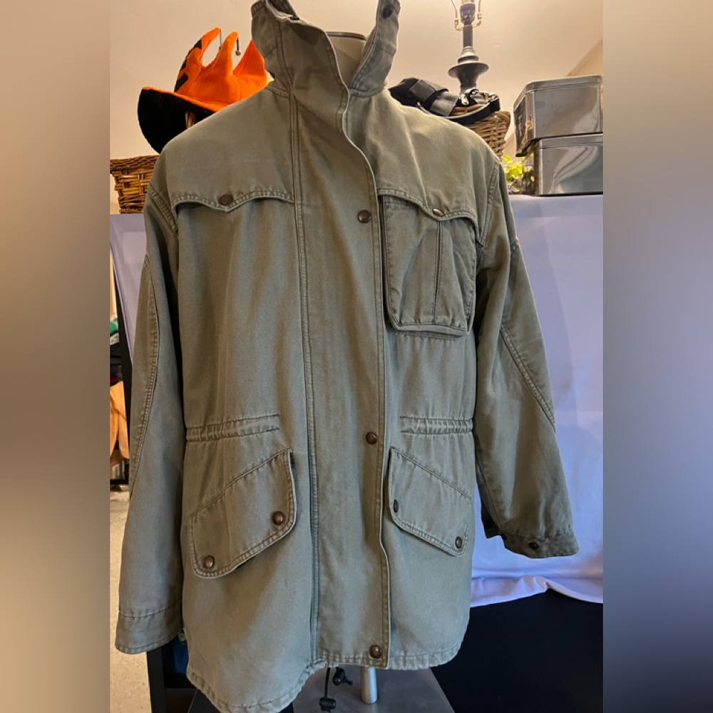 Men's  Vintage Jackeroos Field coat  canvas and fleece field coat size medium.
